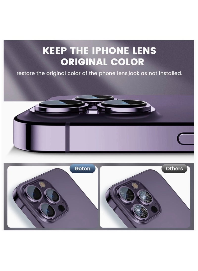 Camera Lens Protector Compatible with Apple iPhone 14 Pro/Purple - Image 3