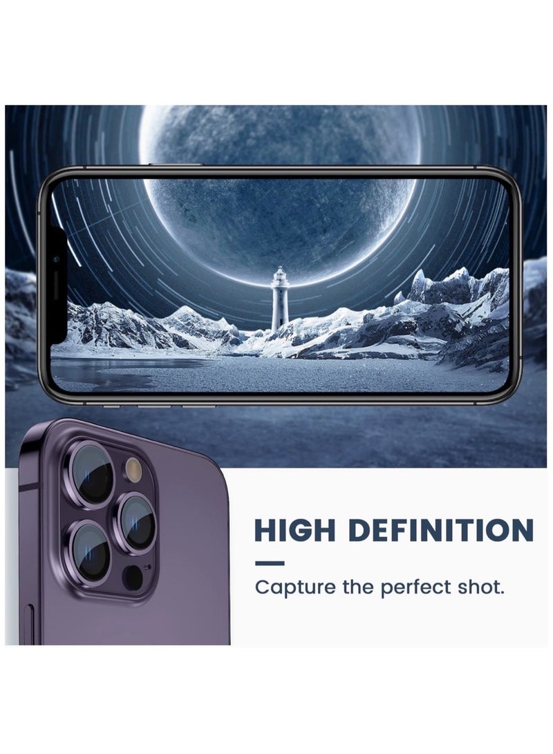 Camera Lens Protector Compatible with Apple iPhone 14 Pro/Purple - Image 4