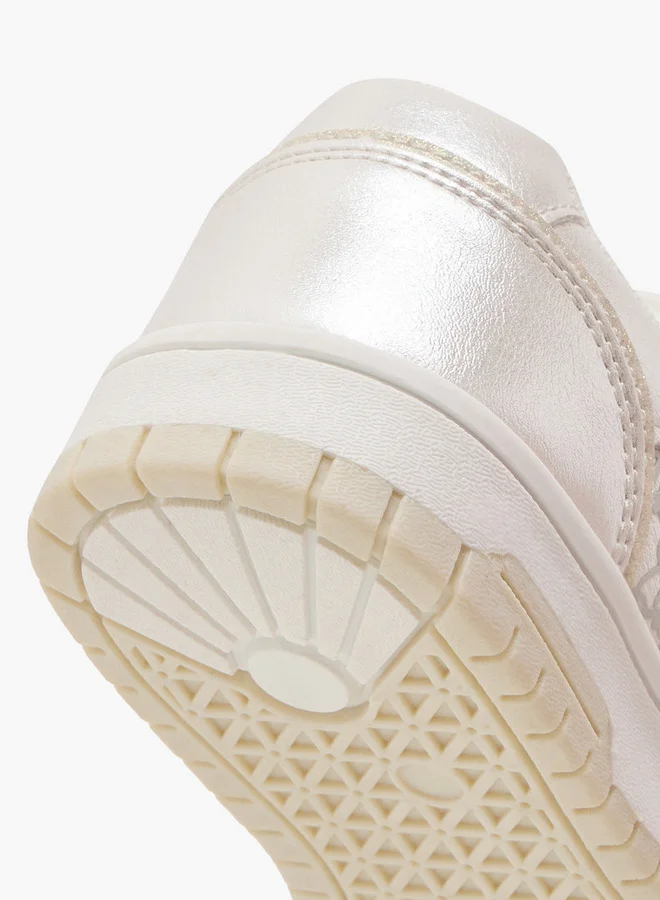 Barbie Girls Printed Sneakers with Hook and Loop Closure