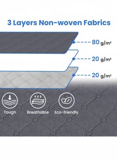 nihao 4-Pack Clothes Organizer Storage Bags Foldable Storage Box with Large Clear Window Sturdy Handles for Closet, Dorm, Pillows, Bedding, Clothes, Stuffed Toys, Blankets, Grey , 60*40*35 CM  - Image 3