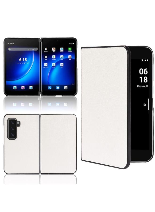 S-TOP Case For Microsoft Surface Duo 2 Shockproof Crocodile Texture PC + PU Case - Image 1