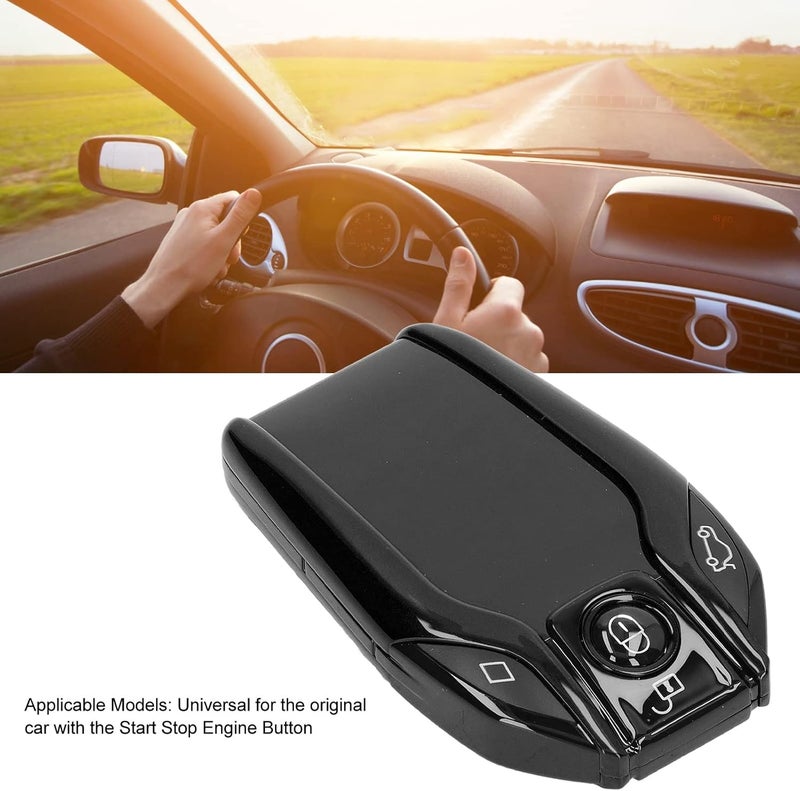 klarako Keyless Entry Remote Control Car Key, 4 Button Smart Remote Car Key with LCD Touch Screen, Anti Theft Universal Car Key Fob Replacement for All Start Stop Engine Button Models (Black) - Image 5
