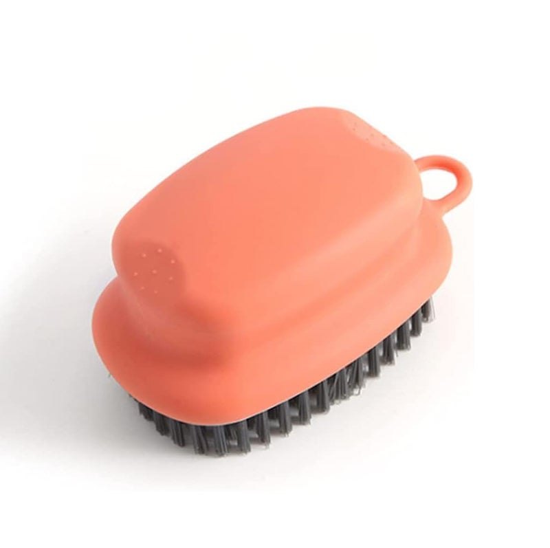 P-Plus International P-Plus International Scrub Brush, Quality Soft Laundry Clothes Shoes Scrubbing Brush, Easy to Grip Household Cleaning Brushes (Pack of 1, Orange) - Image 1