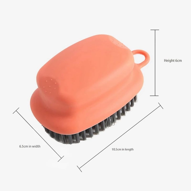 P-Plus International P-Plus International Scrub Brush, Quality Soft Laundry Clothes Shoes Scrubbing Brush, Easy to Grip Household Cleaning Brushes (Pack of 1, Orange) - Image 2