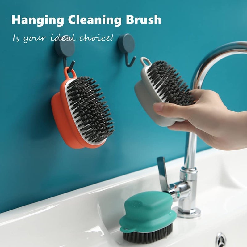 P-Plus International P-Plus International Scrub Brush, Quality Soft Laundry Clothes Shoes Scrubbing Brush, Easy to Grip Household Cleaning Brushes (Pack of 1, Orange) - Image 4