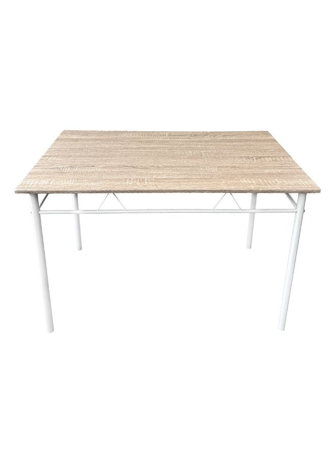 DANUBE HOME Viola 1 + 4 Dining Set - Light Oak | Stylish 4-Seater Dining Room Furniture | Engineered Wood Table & Metal Chairs | Ideal for Modern Homes | Table & Chairs Included - Image 3