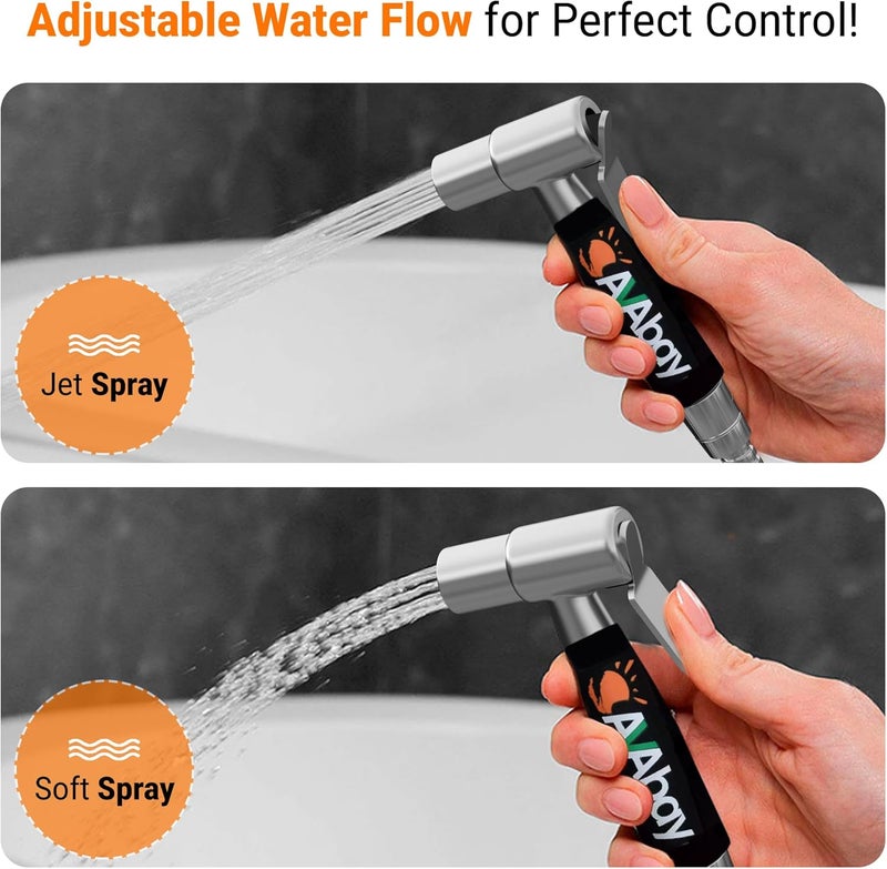 Avaby Hot and Cold Bidet Sprayer for Toilet w/Thermal Insulated Grip - Hot Water 180°F Handheld Sink Bidet Shataff - Diaper Sprayers - Muslim Shower Hand Held Attachment for Sink Hose Sprayer - Image 3