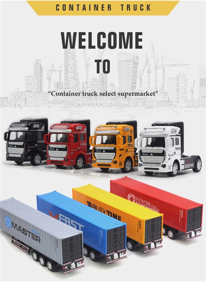 DUNISO Container truck toy car, container transport vehicle model toy, inertia car toy, detachable, suitable for children over three years old, 32 * 5.5 * 7.5CM  - Image 3