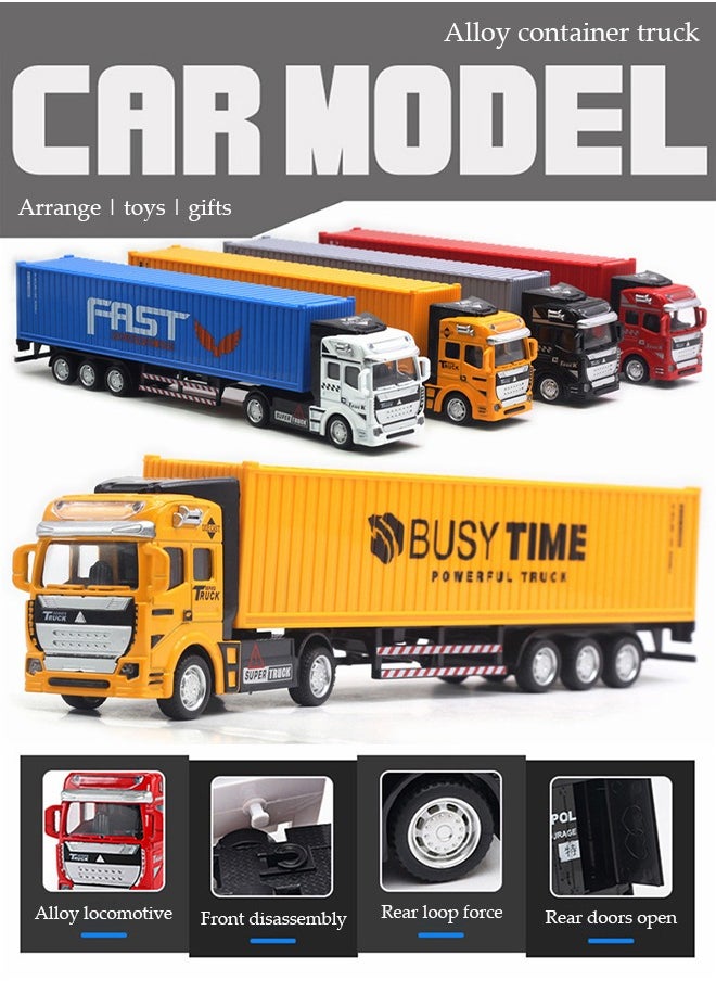 DUNISO Container truck toy car, container transport vehicle model toy, inertia car toy, detachable, suitable for children over three years old, 32 * 5.5 * 7.5CM  - Image 5