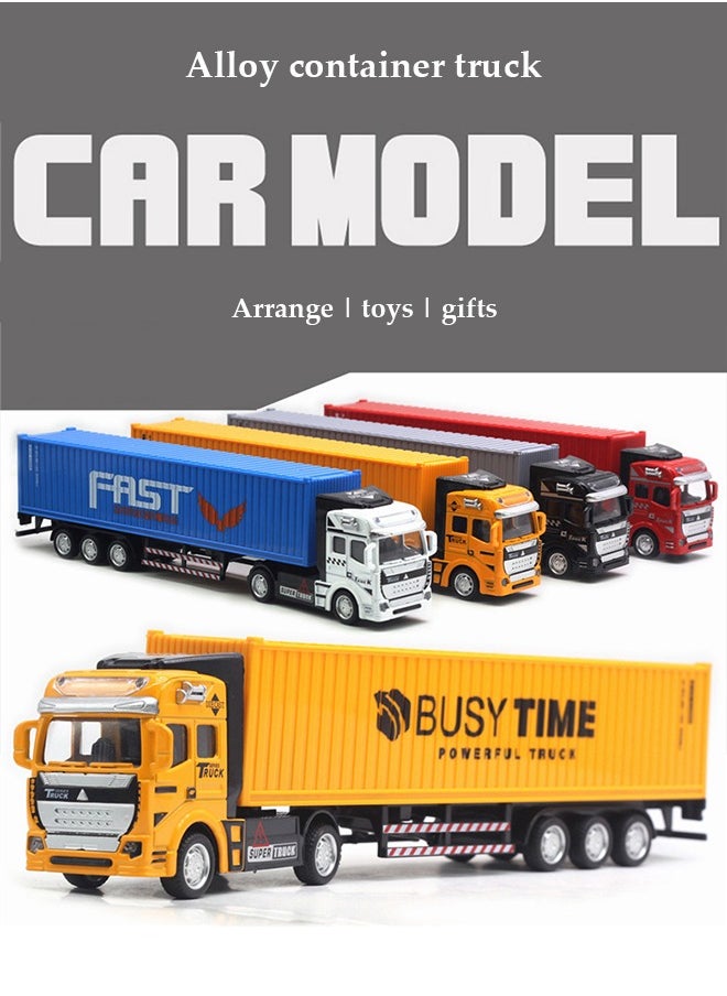 DUNISO Container truck toy car, container transport vehicle model toy, inertia car toy, detachable, suitable for children over three years old, 32 * 5.5 * 7.5CM  - Image 4