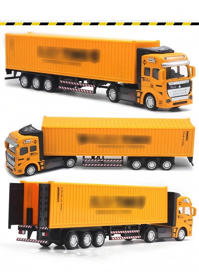 DUNISO Container truck toy car, container transport vehicle model toy, inertia car toy, detachable, suitable for children over three years old, 32 * 5.5 * 7.5CM - Image 2