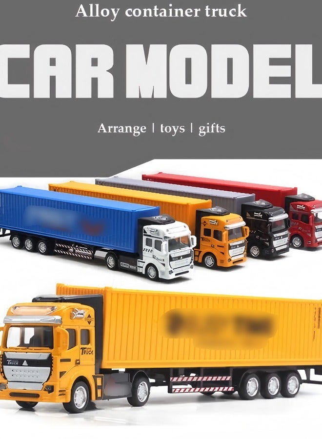 DUNISO Container truck toy car, container transport vehicle model toy, inertia car toy, detachable, suitable for children over three years old, 32 * 5.5 * 7.5CM - Image 4