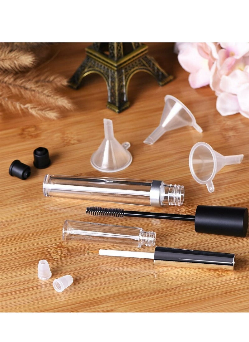 Generic - 4-Pack Empty Mascara Tube and Eyeliner Wand Set with Eyelash Wands and Rubber Insert Funnels for Easy Application and Refill - Image 1
