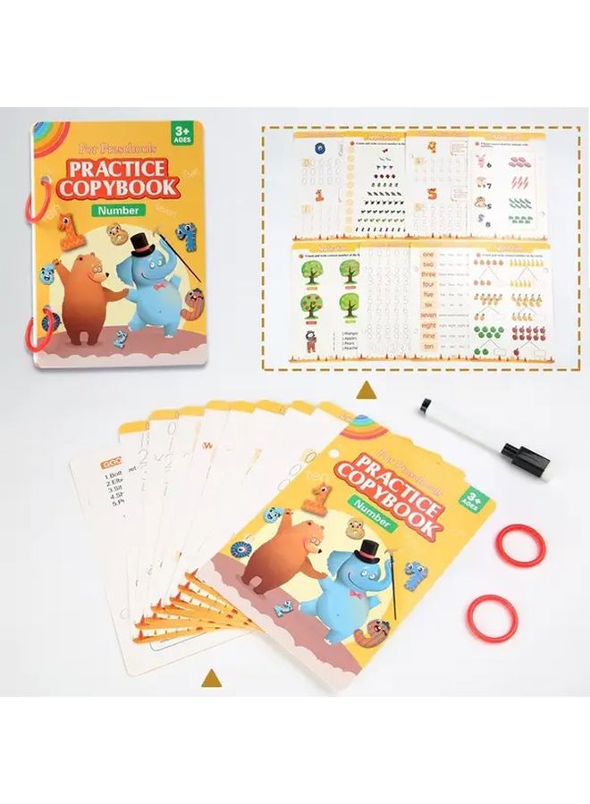 Reusable English Calligraphy Practice Book For Kids Magic Workbook Pen Control Training - Image 1