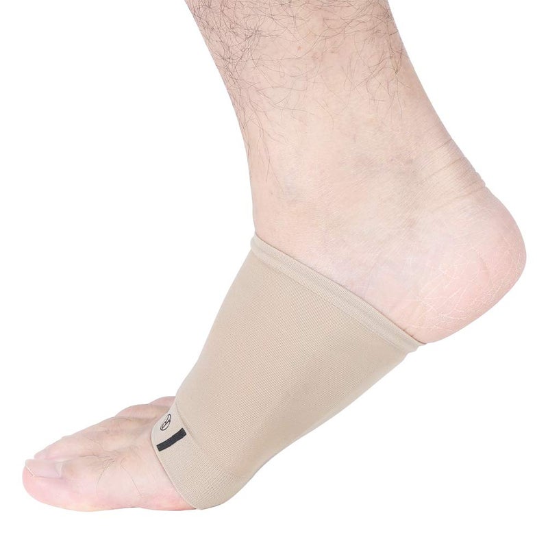 كلاراكو نعل داخلي لدعم قوس القدم من الجل، زوج واحد من أكمام قوس القدم الشفافة الناعمة المصنوعة من السيليكون القابلة لإعادة الاستخدام لتخفيف آلام التهاب اللفافة الأخمصية ودعم قوس القدم ونتوءات الكعب المبطنة للنساء والرجال - Image 1