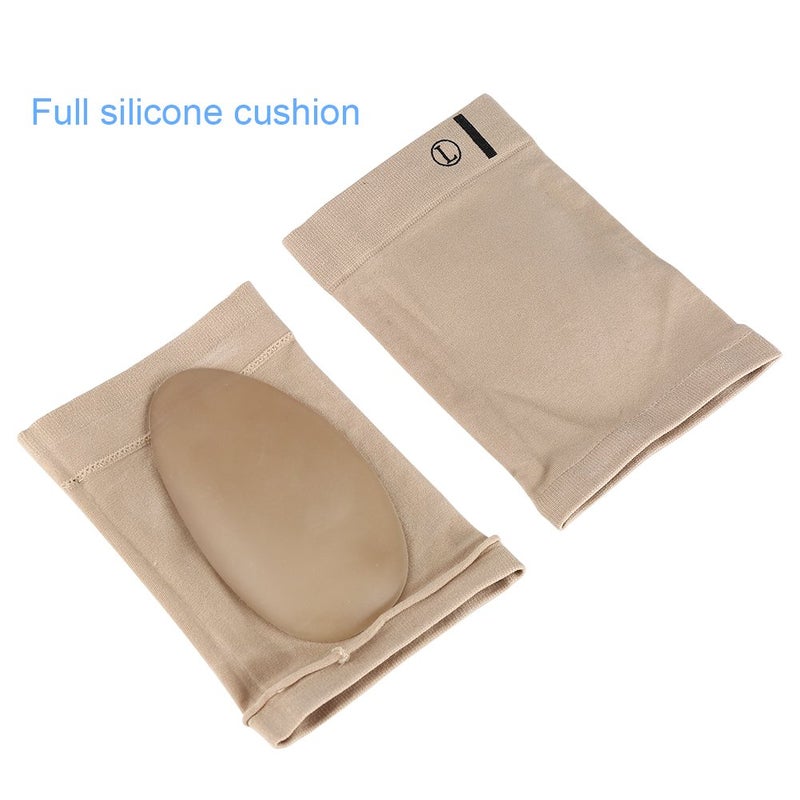 كلاراكو نعل داخلي لدعم قوس القدم من الجل، زوج واحد من أكمام قوس القدم الشفافة الناعمة المصنوعة من السيليكون القابلة لإعادة الاستخدام لتخفيف آلام التهاب اللفافة الأخمصية ودعم قوس القدم ونتوءات الكعب المبطنة للنساء والرجال - Image 4