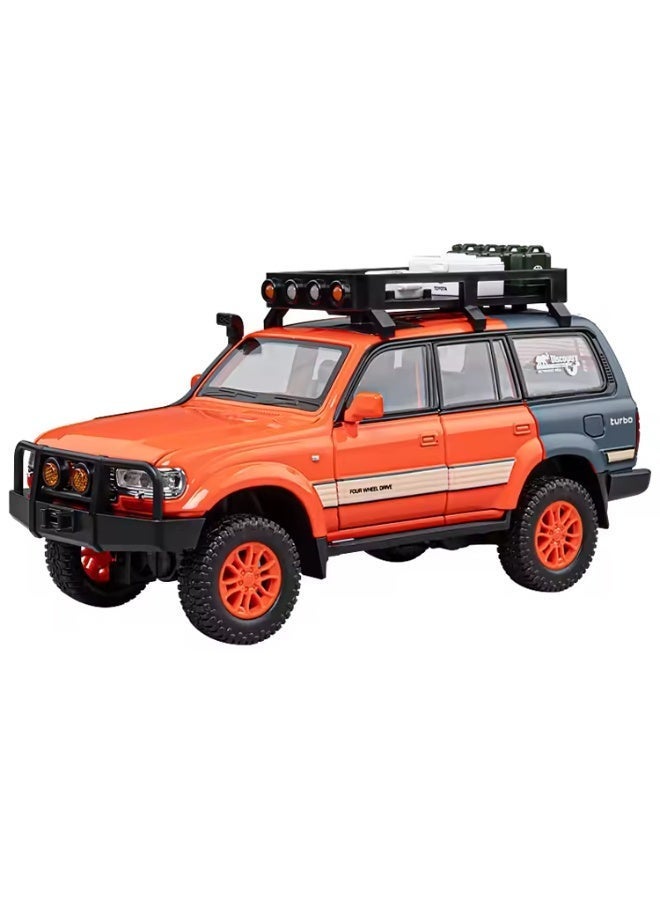 تويوتا Toyota Land Cruiser LC80 Diecast Metal Model Car 1/24 - 01 Pcs Assorted – Off-Road SUV Toy with Pull-Back Action, Lights & Sound - Image 3