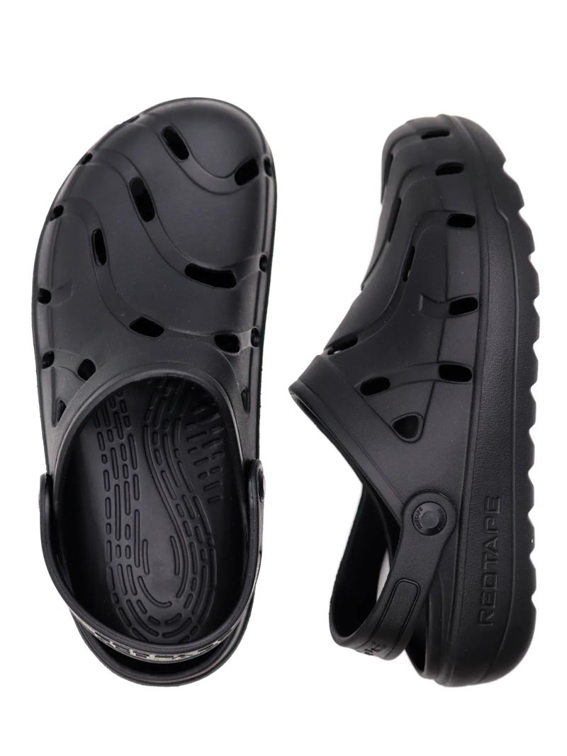 Red Tape Men's Discover Comfortable Clogs || Sandals with Adjustable Back Strap for Men Black - Image 1