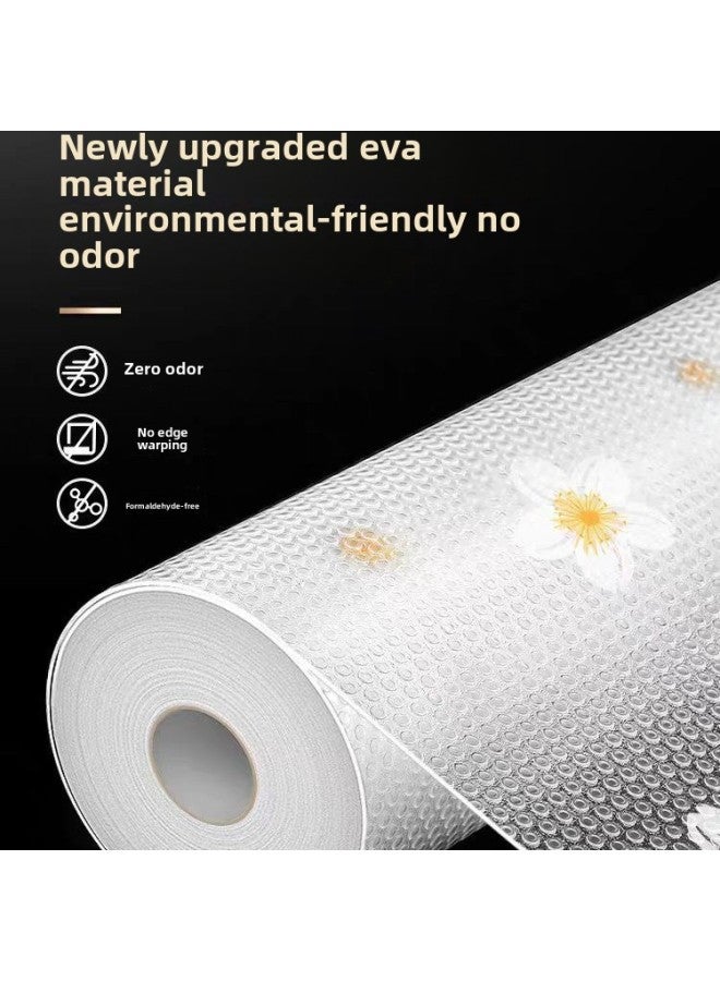 Simple Thickened Transparent Drawer Pad Paper Heat Insulation And Moisture-proof Pad Table Pad Wardrobe Cabinet Pad Shoe Cabinet Pad Kitchen Refrigerator Pad-Color:[eva Food Grade] Transparent Diamond Pattern-thickened-Specifications:30*150cm - Image 1