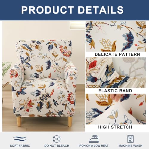 HAOYONG Banquet Armchair Slipcover Stretch Chair Covers 1-Piece Nonslip Armchair Sofa Covers Soft Arm Chair Cover Removable Washable Single Couch Covers Furniture Protector for Living Room - Image 4