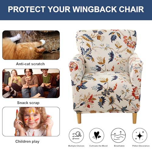 HAOYONG Banquet Armchair Slipcover Stretch Chair Covers 1-Piece Nonslip Armchair Sofa Covers Soft Arm Chair Cover Removable Washable Single Couch Covers Furniture Protector for Living Room - Image 5