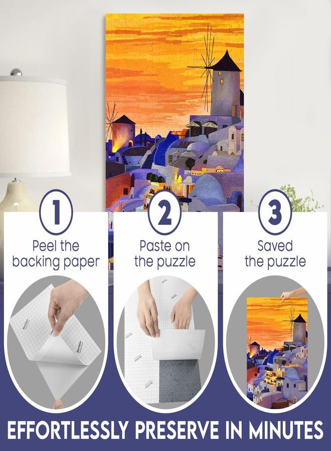 Nariolar Ultra Adhesion Puzzle Glue Sheets, 64 Puzzle Saver Sheets Preserves 8×1000 Pieces - Image 4