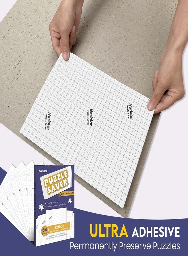 Nariolar Ultra Adhesion Puzzle Glue Sheets, 64 Puzzle Saver Sheets Preserves 8×1000 Pieces - Image 3