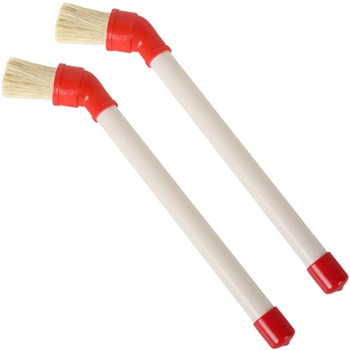 Calvana 2Pack Curved Applicator Brush for Tire Mounting Paste 11 Plastic Handle 45Degree Angle for Easy Application of Tire Lubricants - Image 1