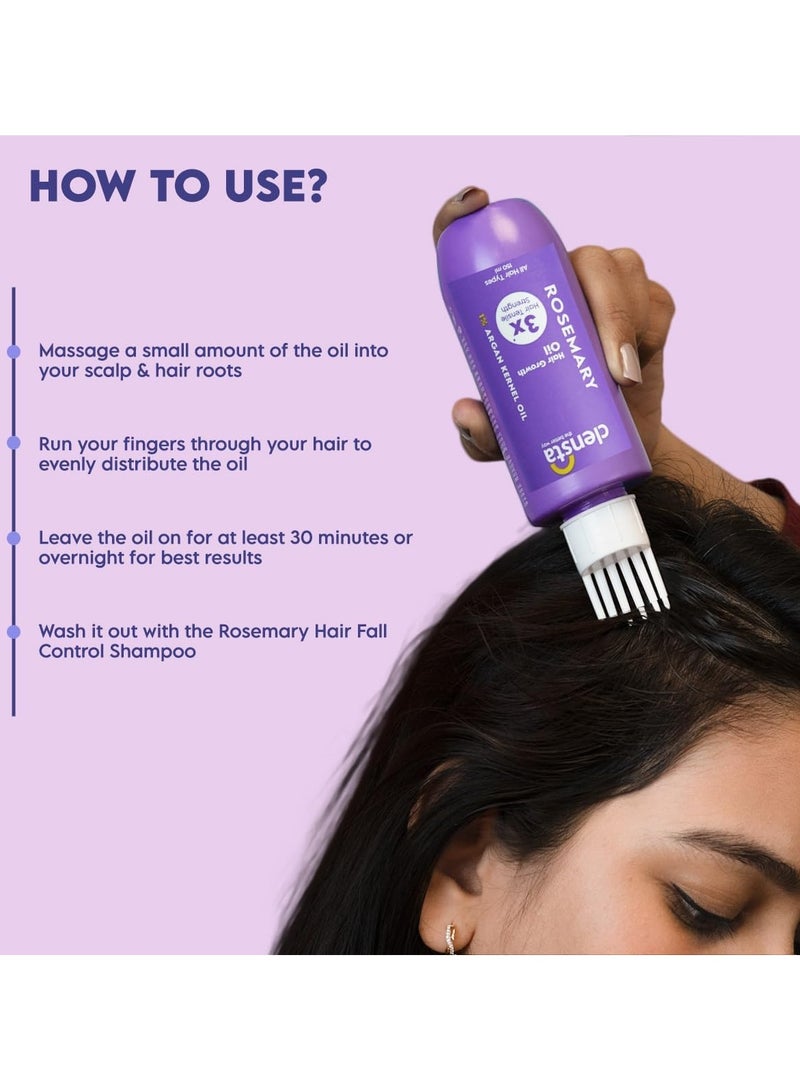 Clensta Rosemary Hair Fall Control Oil 150ml - Image 3