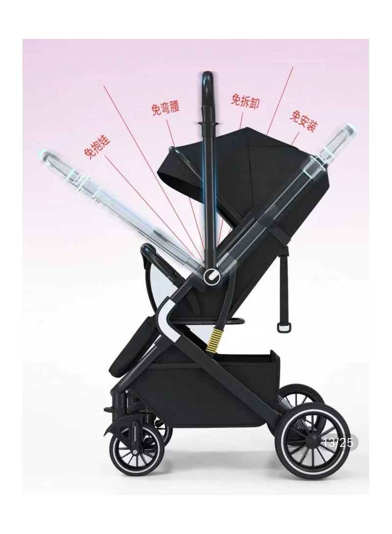 umbrella Lightweight Foldable Baby Stroller X7 with Reversible Seat and Travel Bag - Image 4