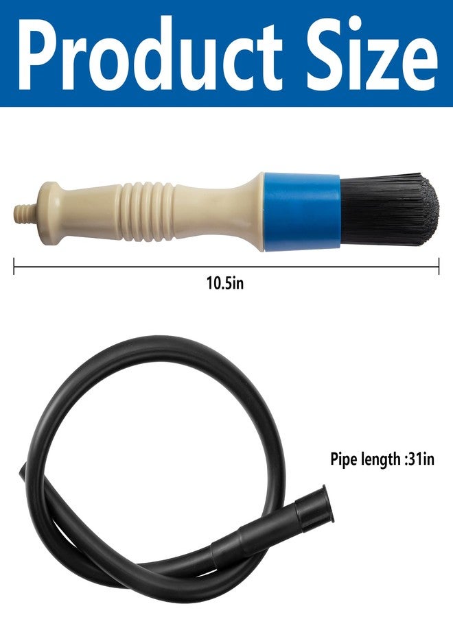 DECOHS Parts Washer Brush with 31 Inch Hose- Wear Resistant Parts Cleaning Brush- Parts Cleaner Flow Through Replacement Brush for Parts Washing Cleaning - Image 2