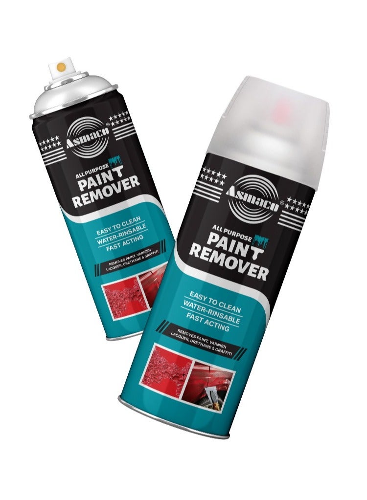 اسماكو بخاخ مزيل الطلاء من أسماكو، سعة 400 مل، سهل الاستخدام، مزيل قوي للطلاء والورنيش متعدد الأسطح، مناسب للمعادن والخشب وغيرها، يزيل الطلاء والإيبوكسي والورنيش واليوريثان والمينا والكتابات على الجدران. - Image 2