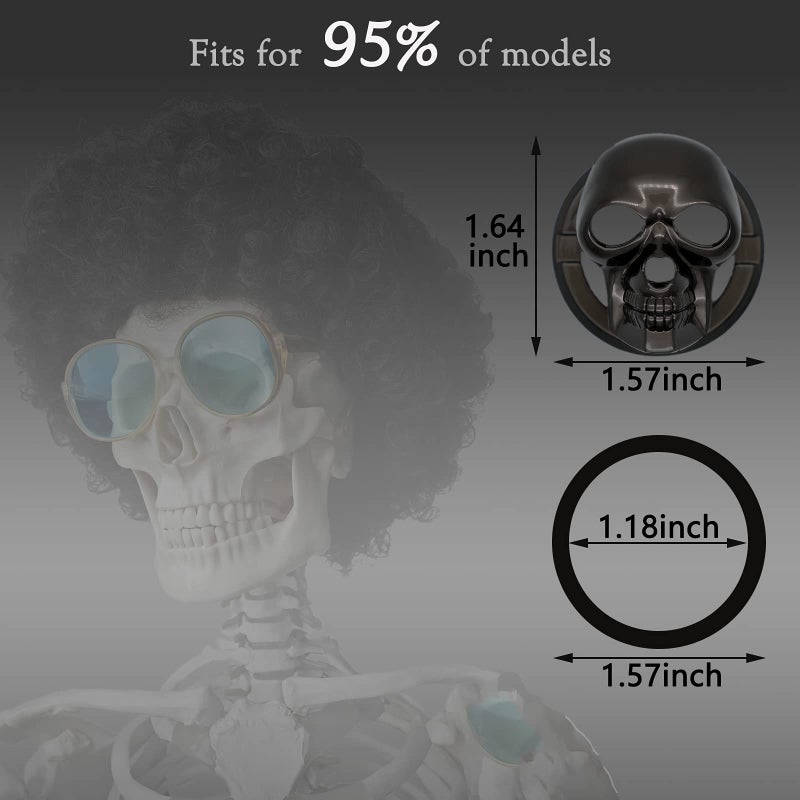 DUNGGLE Skull Ignition Protective Push Start Button Cover - Anti-Scratch Car Engine Decoration Ring - Image 3