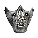 EBTOYS Skull Skeleton Mask Half Face Skeleton Mask for HalloweenCostume Party Masquerade Antique Silver - Image 3