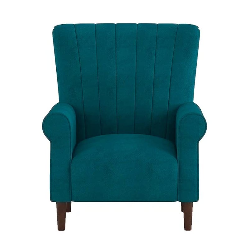 HOMECREST HOMECREST Feucette Upholstered Armchair Wingback Chair for livingroom arm Chair Wing Back Chair Single Seater Teal  - Image 4