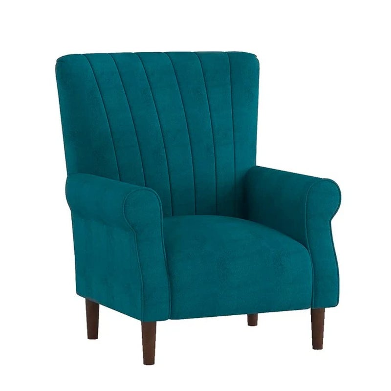 HOMECREST HOMECREST Feucette Upholstered Armchair Wingback Chair for livingroom arm Chair Wing Back Chair Single Seater Teal  - Image 3