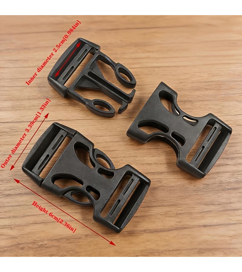 Thickened Hollow Out Double Adjustment Plastic Snap Fastener 5.0cm Inner Diameter 3PCS No Sewing Easy to Install Length Adjustable Both Sides For Luggage And Clothing Replacement - Image 4