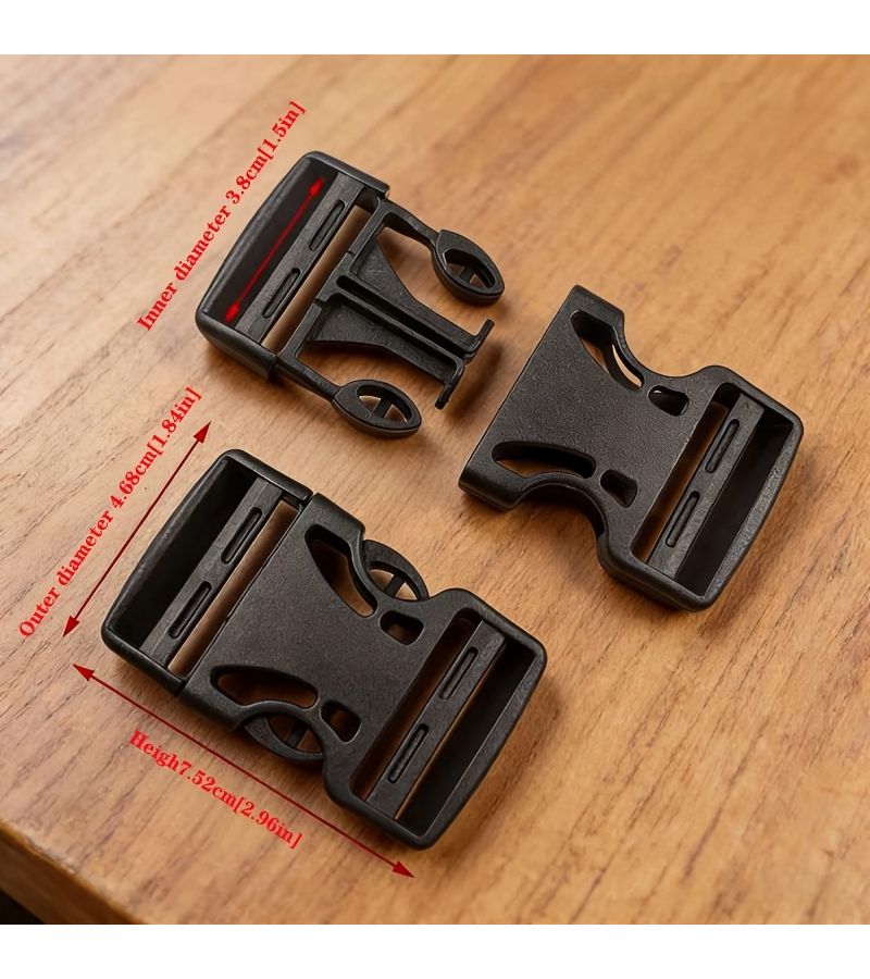 Thickened Hollow Out Double Adjustment Plastic Snap Fastener 5.0cm Inner Diameter 3PCS No Sewing Easy to Install Length Adjustable Both Sides For Luggage And Clothing Replacement - Image 5