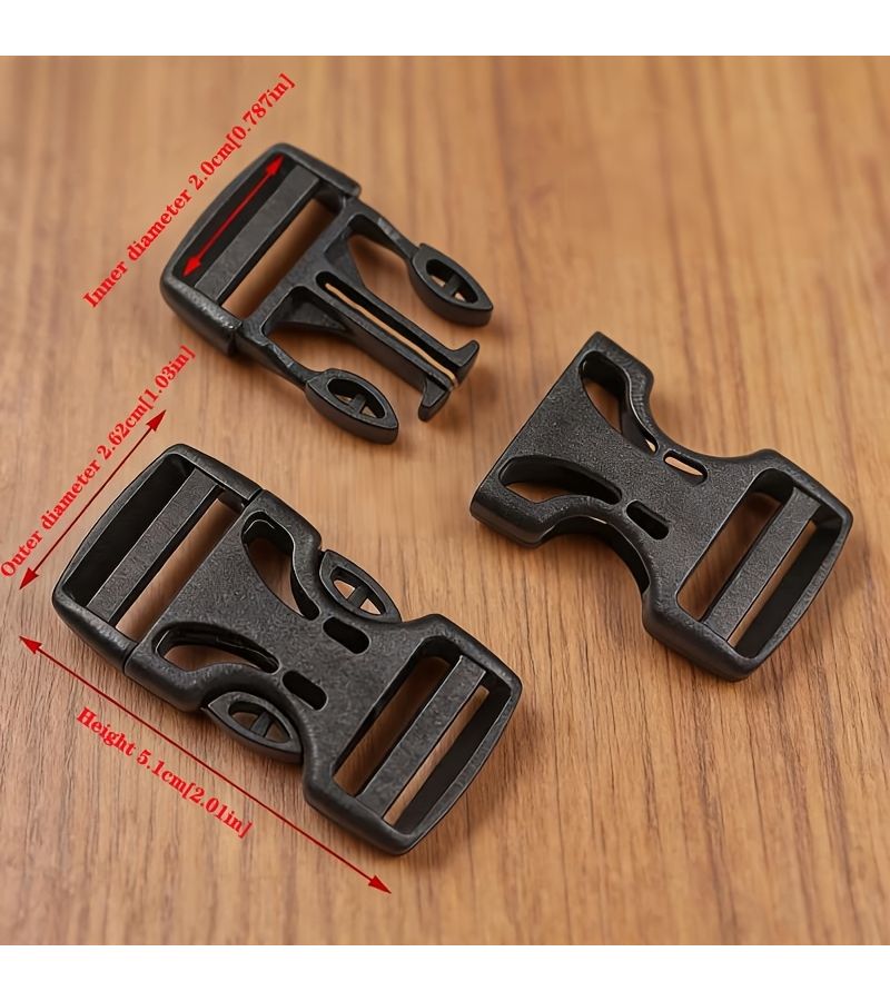 Thickened Hollow Out Double Adjustment Plastic Snap Fastener 5.0cm Inner Diameter 3PCS No Sewing Easy to Install Length Adjustable Both Sides For Luggage And Clothing Replacement - Image 3