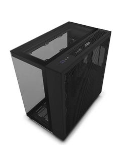 NZXT H9 Elite Black, Dual-Chamber ATX Mid-Tower Case, Tempered Glass, RGB, Vertical GPU Support, 6 Fans Included, USB-C, 360mm Radiator Support, 435mm GPU, 165mm CPU Cooler, 4+2 SSD, 2 HDD, Cable Management, Matte Black | CM-H91EB-01  - Image 4