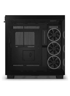 NZXT H9 Elite Black, Dual-Chamber ATX Mid-Tower Case, Tempered Glass, RGB, Vertical GPU Support, 6 Fans Included, USB-C, 360mm Radiator Support, 435mm GPU, 165mm CPU Cooler, 4+2 SSD, 2 HDD, Cable Management, Matte Black | CM-H91EB-01  - Image 3