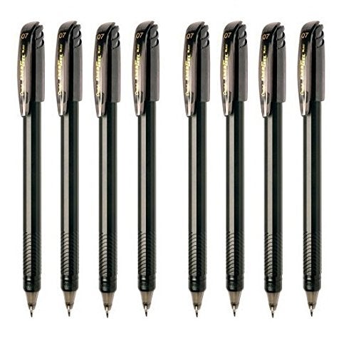 Pentel EnerGel 0.7mm Roller Gel Pen | Quick Dry Ink For Smudge-Free Writing | Lightweight Gel Pen For Smooth Writing Experience | Black Ink, Pack of 8 Pens (BL417) - Image 1