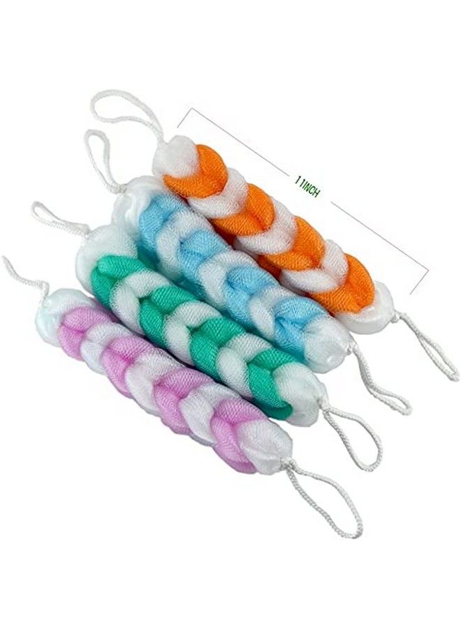 KIRA Long Stretch Back Sponge With Rope Handles Back Scrubber Bath Shower Mesh Sponge Exfoliating Body Scrub Stretch Braided Loofah For Men And Women (Asorted Colors (Pack Of 2)) - Image 3