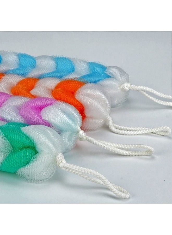 KIRA Long Stretch Back Sponge With Rope Handles Back Scrubber Bath Shower Mesh Sponge Exfoliating Body Scrub Stretch Braided Loofah For Men And Women (Asorted Colors (Pack Of 2)) - Image 4