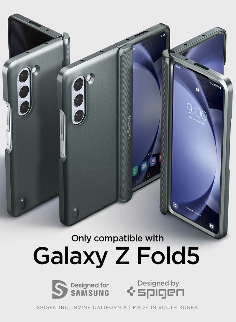 Spigen Slim Armor Pro Samsung Galaxy Fold 5 Case Cover [Hinge Coverage] - Abyss Green - Image 2