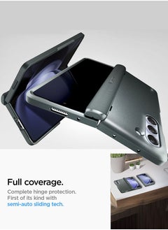 Spigen Slim Armor Pro Samsung Galaxy Fold 5 Case Cover [Hinge Coverage] - Abyss Green  - Image 5