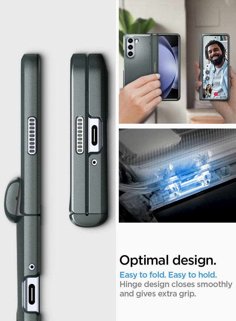 Spigen Slim Armor Pro Samsung Galaxy Fold 5 Case Cover [Hinge Coverage] - Abyss Green - Image 4