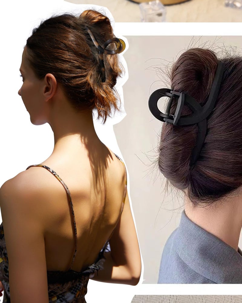 Nalodu 5 Inch Extra Large Claw Clips, 13 cm No Slip Matte Jumbo XL Hair Clips for Thick Long Curly Hair, Big Hair Claw Clips, 2 Pack - Image 5