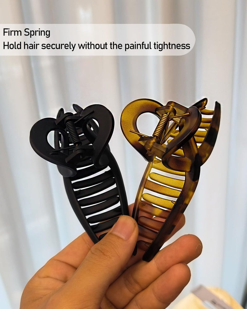 Nalodu 5 Inch Extra Large Claw Clips, 13 cm No Slip Matte Jumbo XL Hair Clips for Thick Long Curly Hair, Big Hair Claw Clips, 2 Pack - Image 3