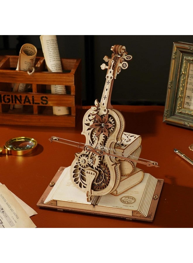 Robotime روبوتيم AMK63 تشيلو سحري للبالغين 3D ألغاز - ألغاز خشبية ثلاثية الأبعاد للبالغين - صندوق موسيقي خشبي لبناءه - هدايا موسيقية فريدة من نوعها لمجموعات الهوايات - Image 1